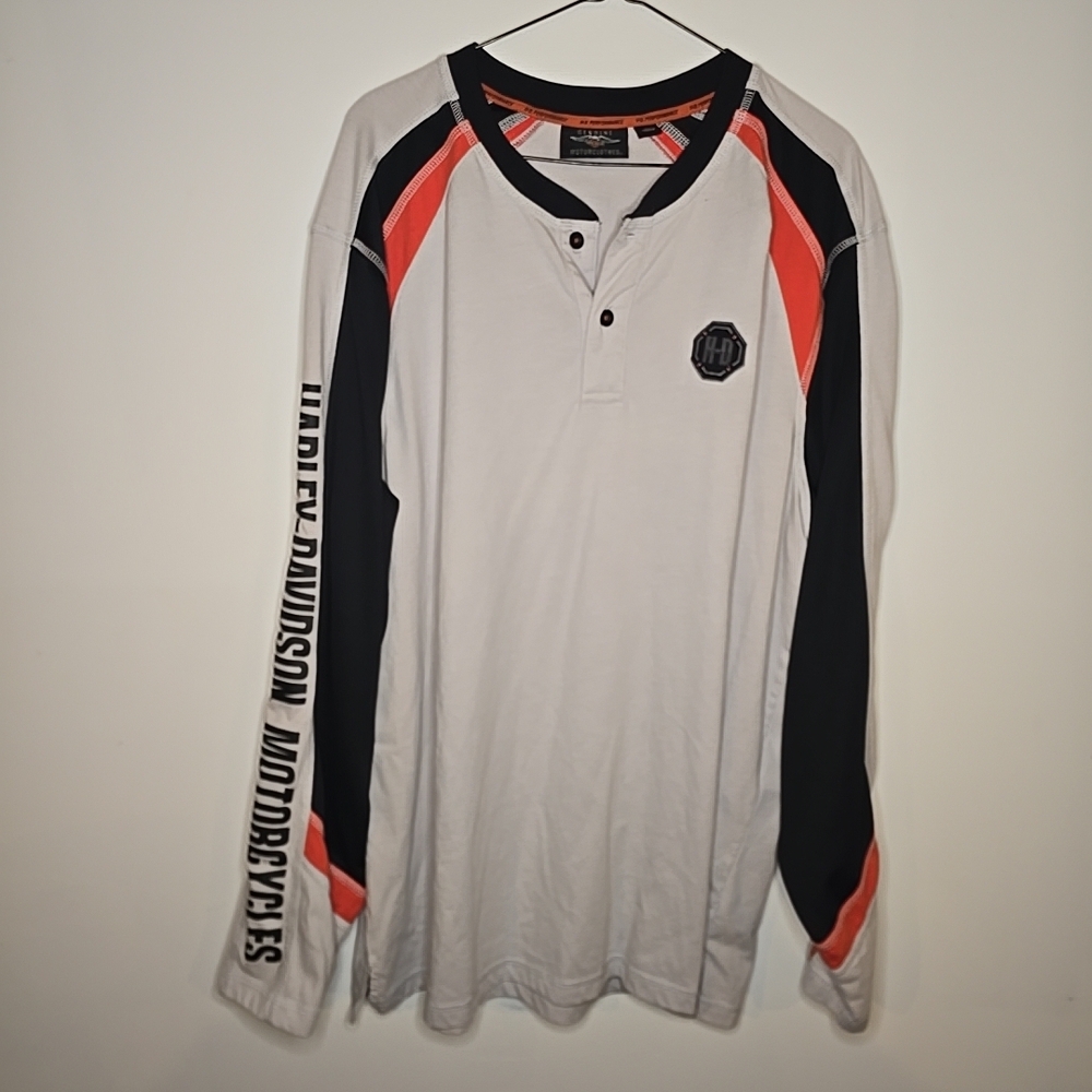 Harley-Davidson Vintage Motorcycle Long Sleeve T-Shirt Size 2XL
